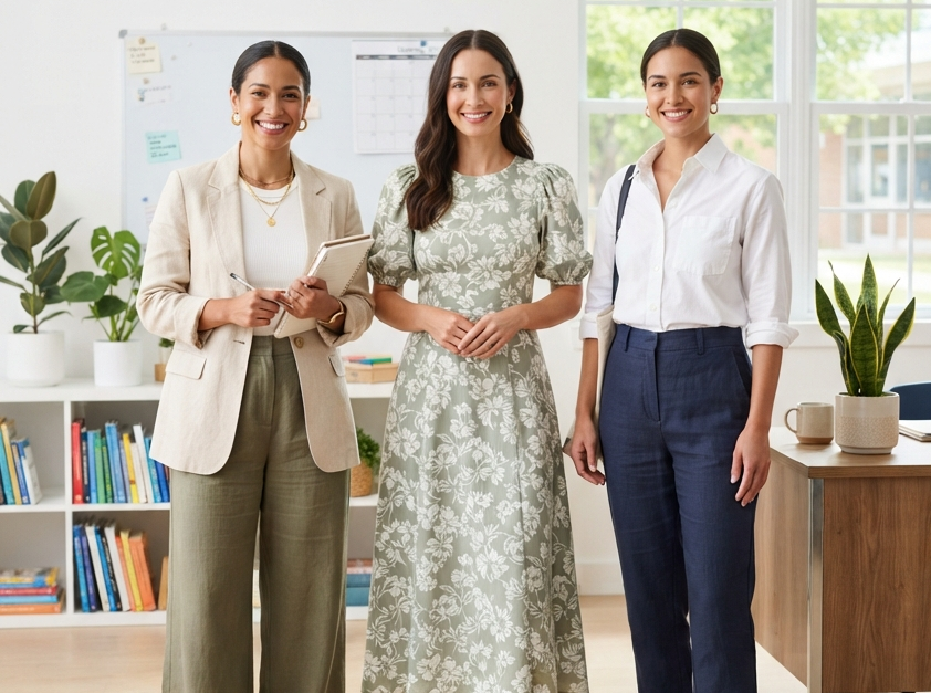 15 Teacher Summer Outfit Ideas for 2026 You'll Love Teacher Summer Outfit Ideas 2026 featuring stylish and comfortable classroom outfits for women